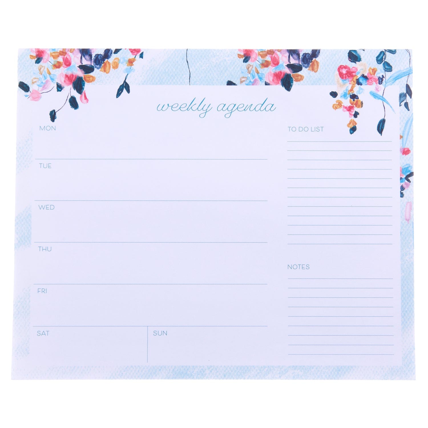 Weekly Agenda - Watercolor Floral - Smart Deck Desktop Calendar Gartner Studios