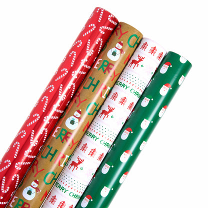 Whimsical Roll Wrap Bundle – 4 Rolls with Gridlines, 12 Foot Rolls Gartner Studios Wrapping Paper 103625