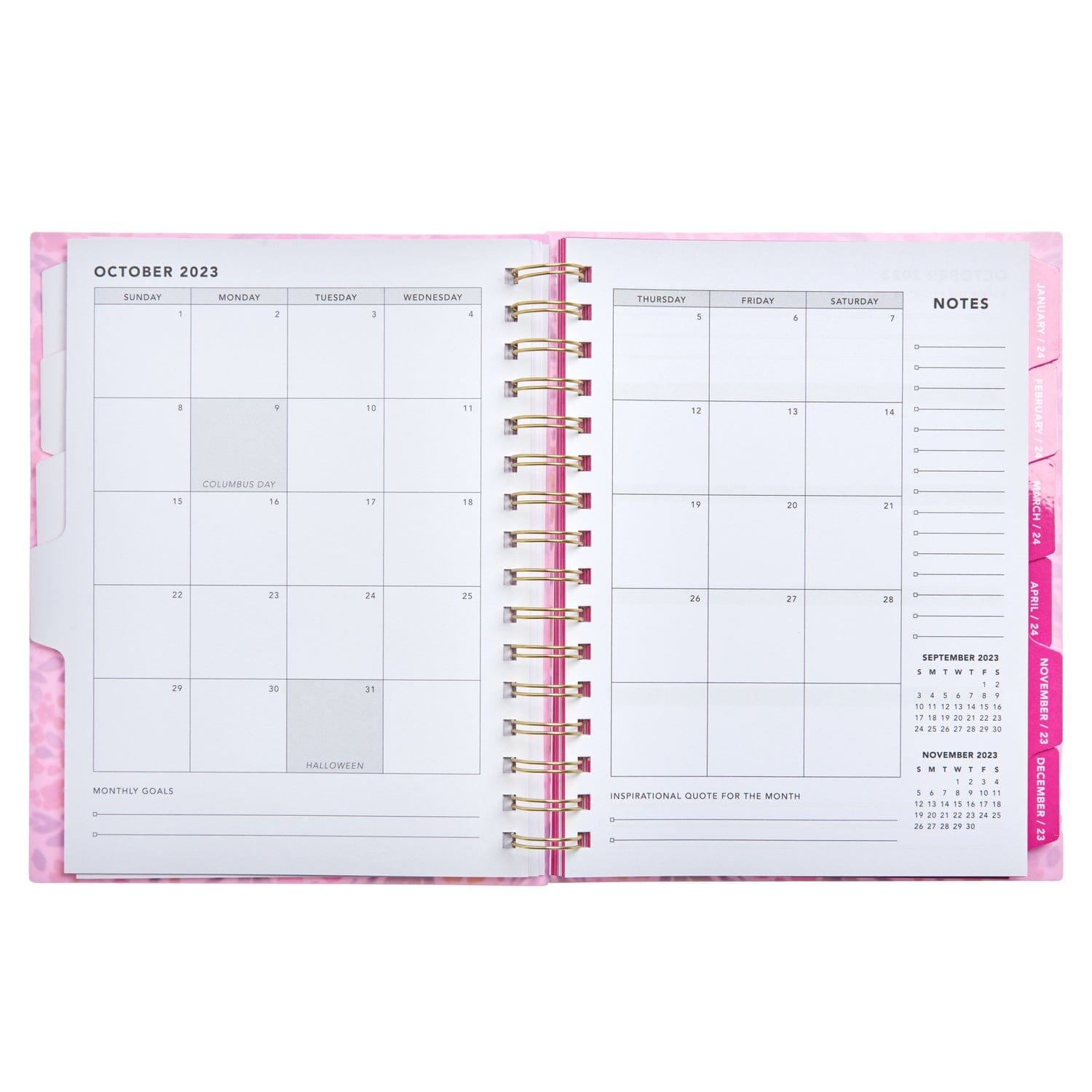 2023 - 2024 Weekly + Monthly Planner - Painted Floral (7 x 8.75 inches) | Gartner Studios