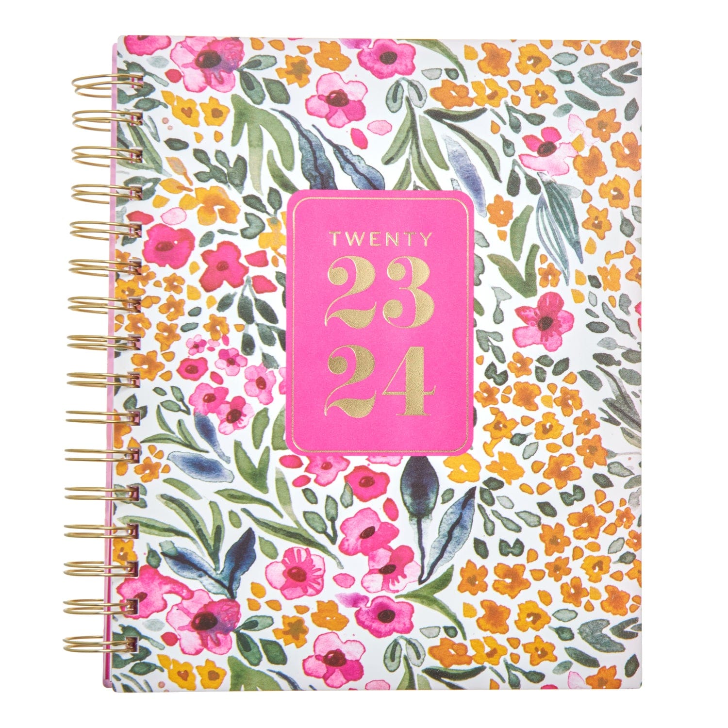 White And Pink Simple Floral Monthly Calendar 2023 Planner