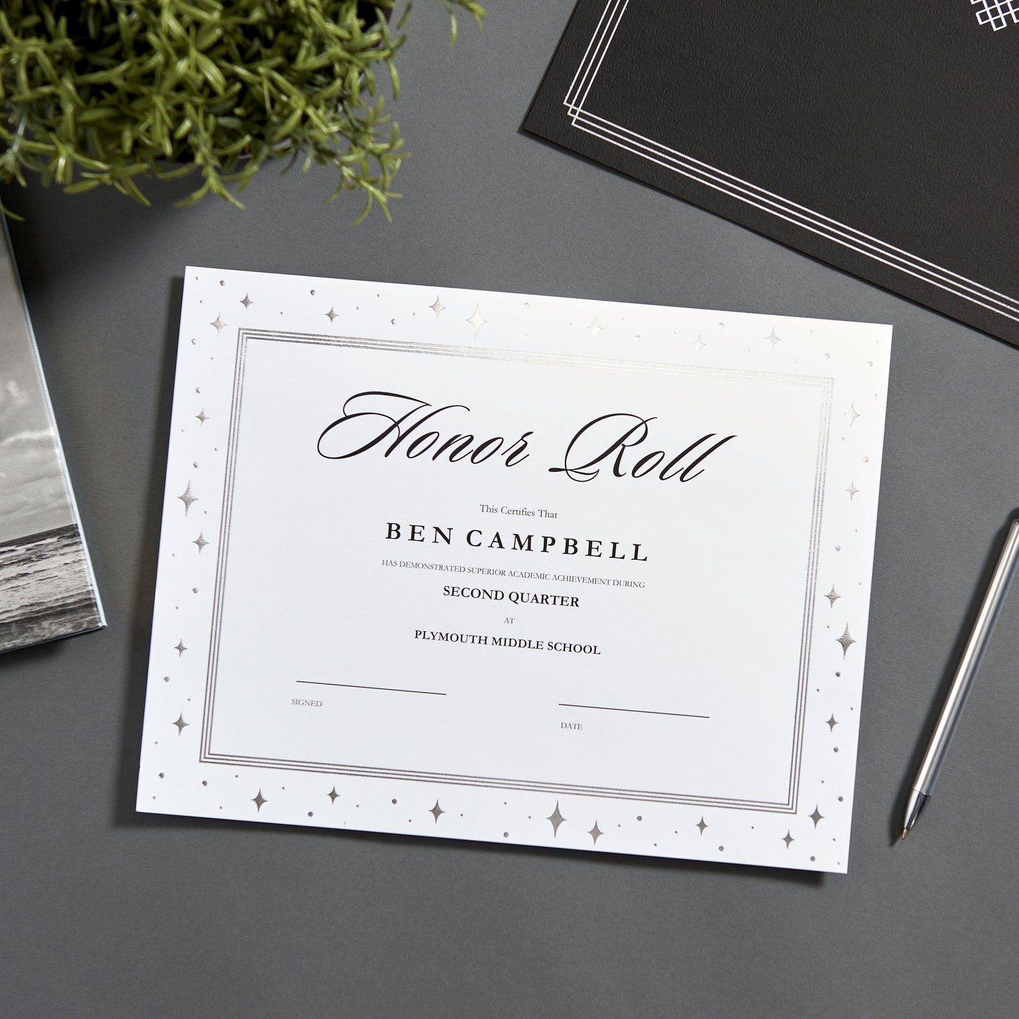 Abstract Stars Foil Certificate Paper - 15 Count Gartner Studios Certificate Paper 97184