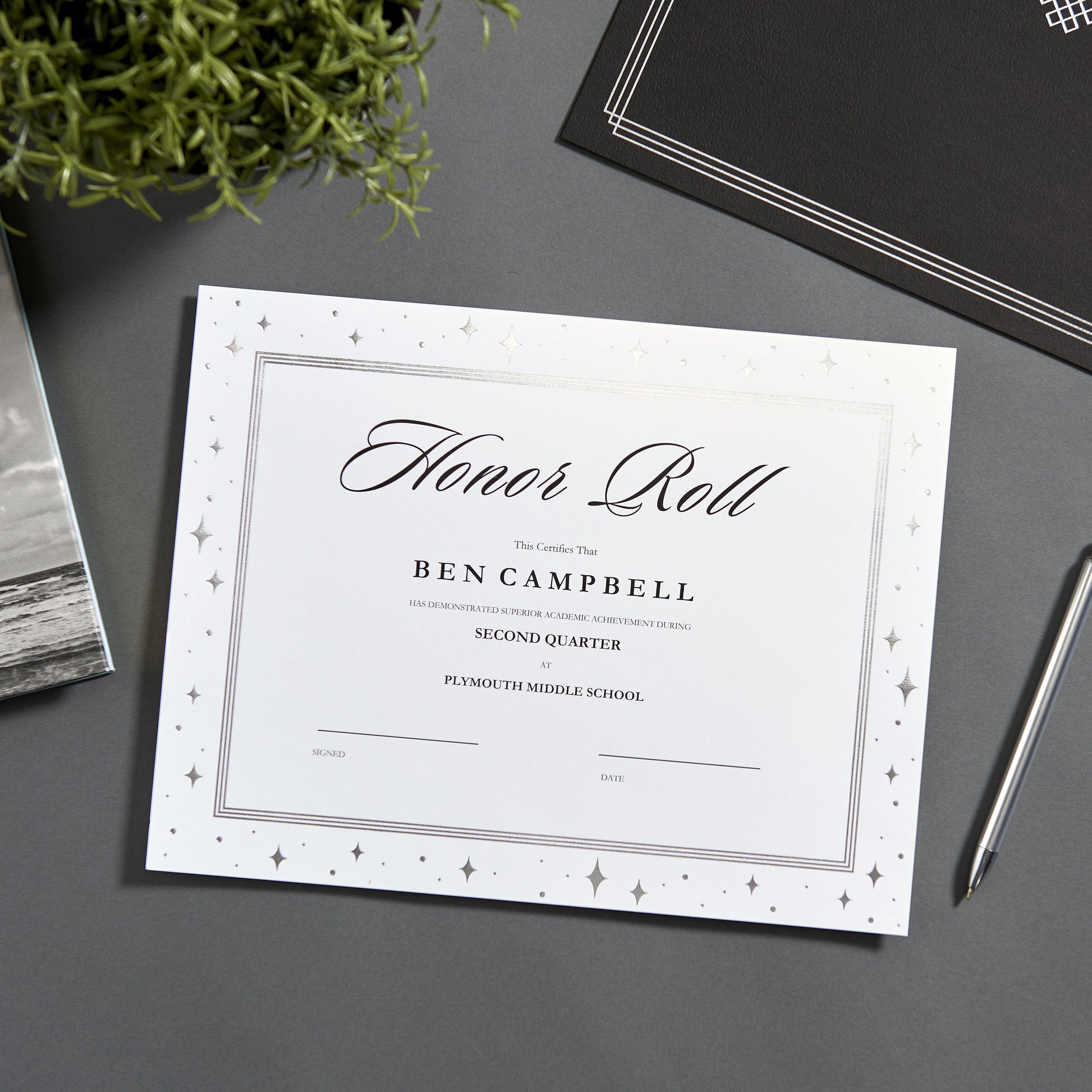 Abstract Stars Foil Certificate Paper - 15 Count Gartner Studios Certificate Paper 97184