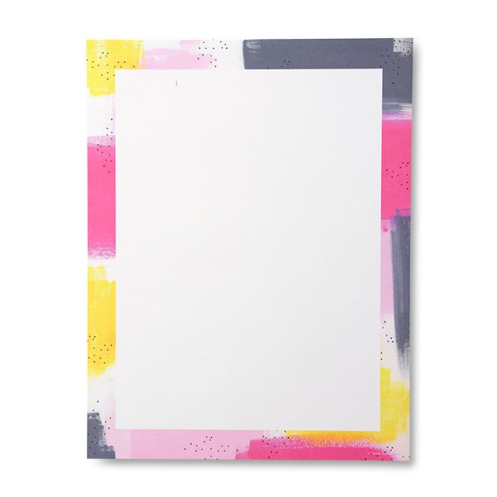 Abstract Bright Brush Stroke Border Stationery Paper - 40 Count Gartner Studios Stationery Paper 36984