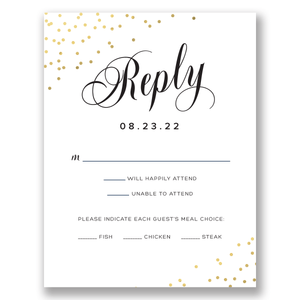 Always and Forever Foil Wedding Response Card White Gartner Studios Response Cards 10957