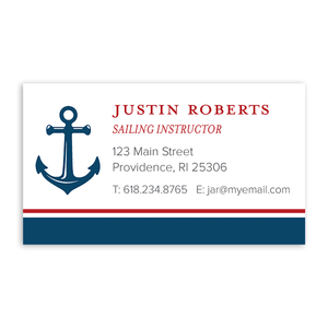 Anchor Monogram Custom Business Card Navy Gartner Studios Business Cards 97445