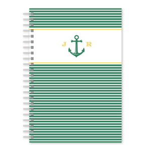 Anchor Monogram Custom Notebook Emerald Gartner Studios Notebooks 97503