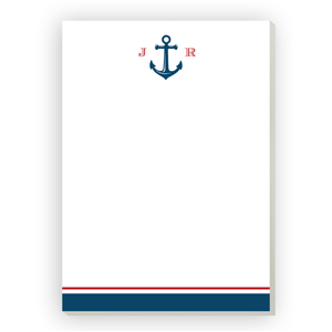 Anchor Monogram Custom Notepad - 5 x 7 Navy Gartner Studios Notepads 97488