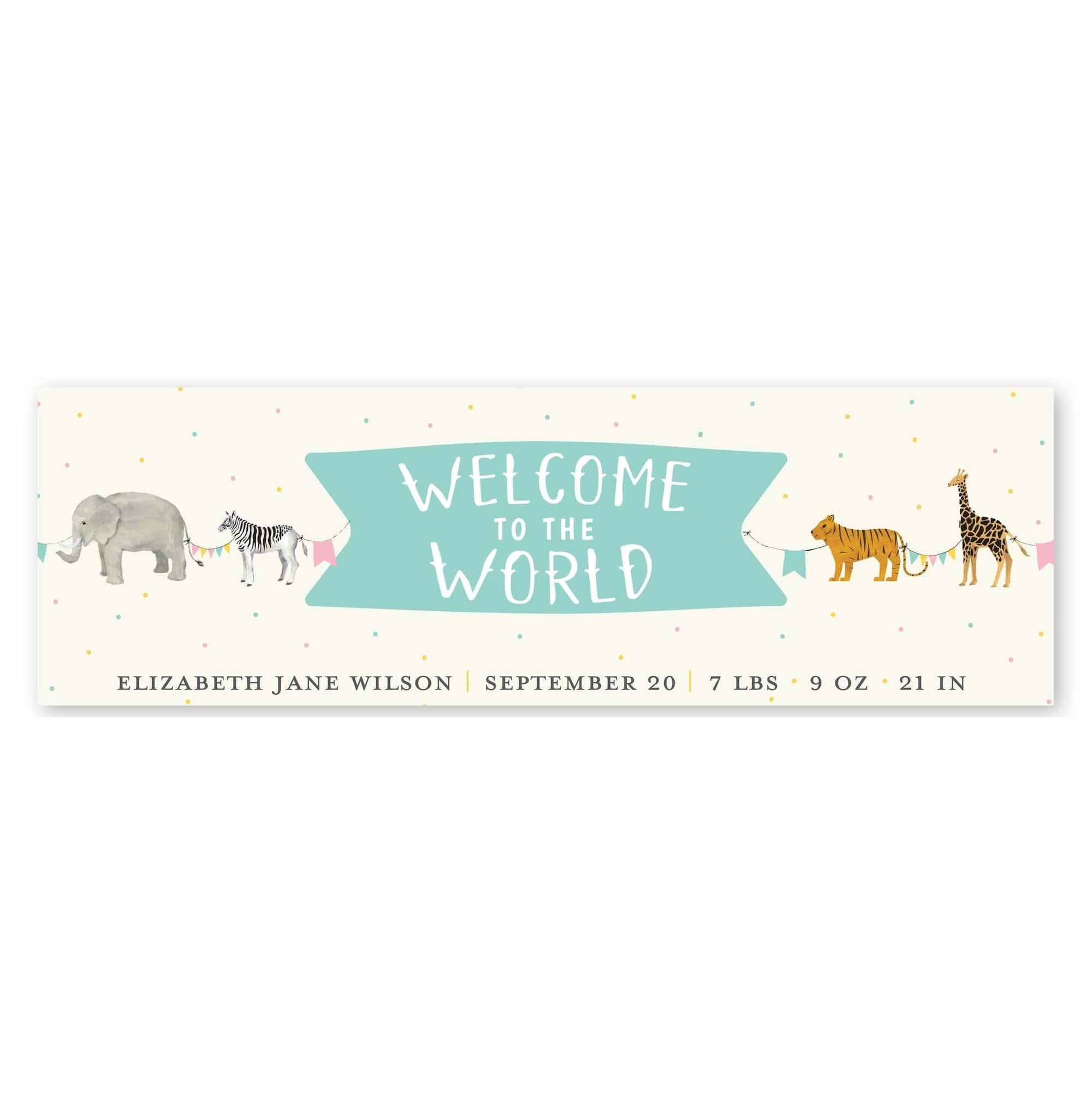 Animal Zoo Baby Shower Custom Banner Gartner Studios Banners 98554