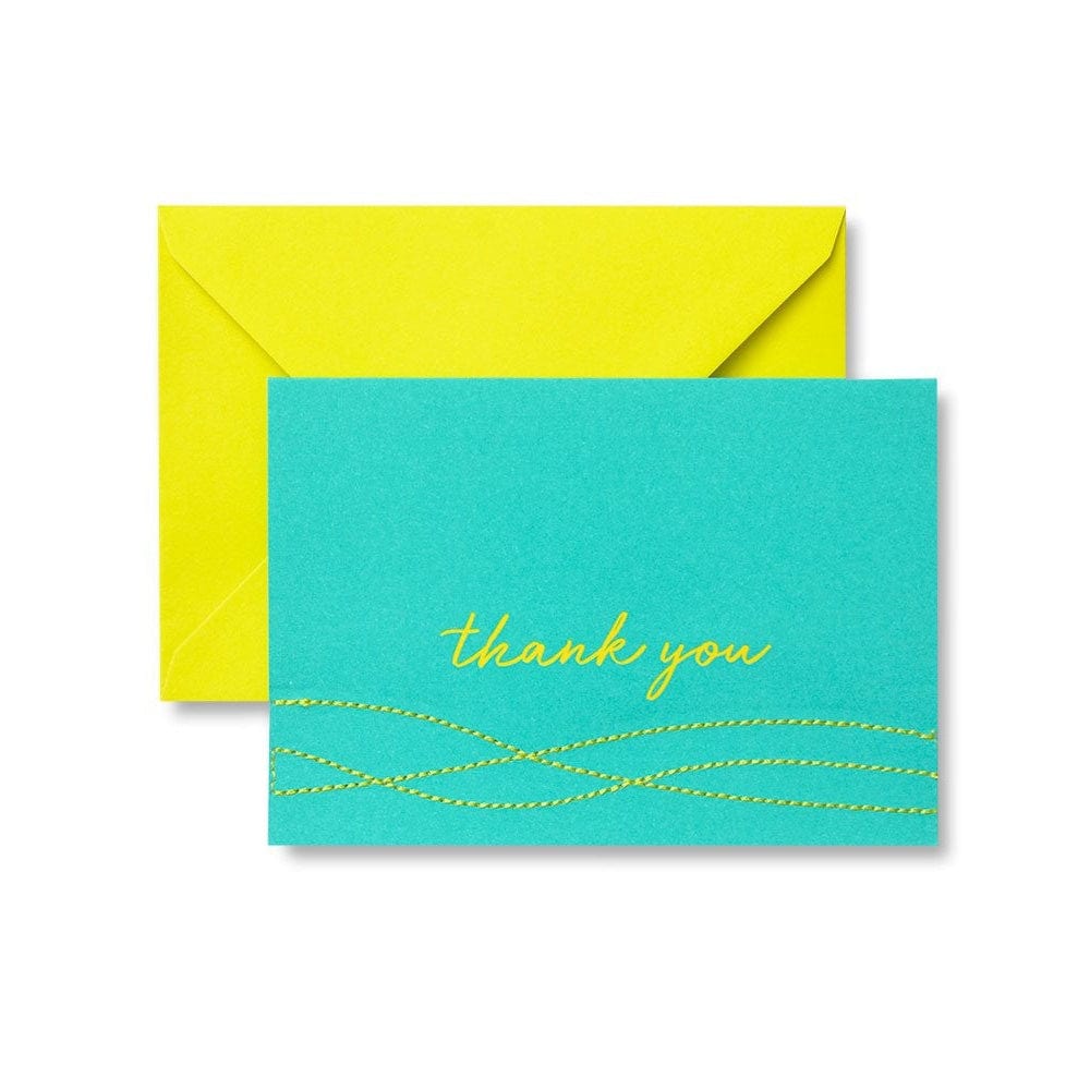Aqua & Neon Stitched Thank You Cards Gartner Studios Cards - Thank You 28544