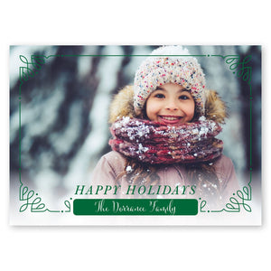 Attractive Border Holiday Card Emerald Gartner Studios Christmas Card 95452