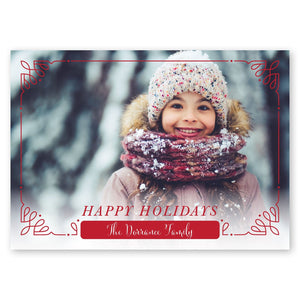 Attractive Border Holiday Card Red Gartner Studios Christmas Card 95452
