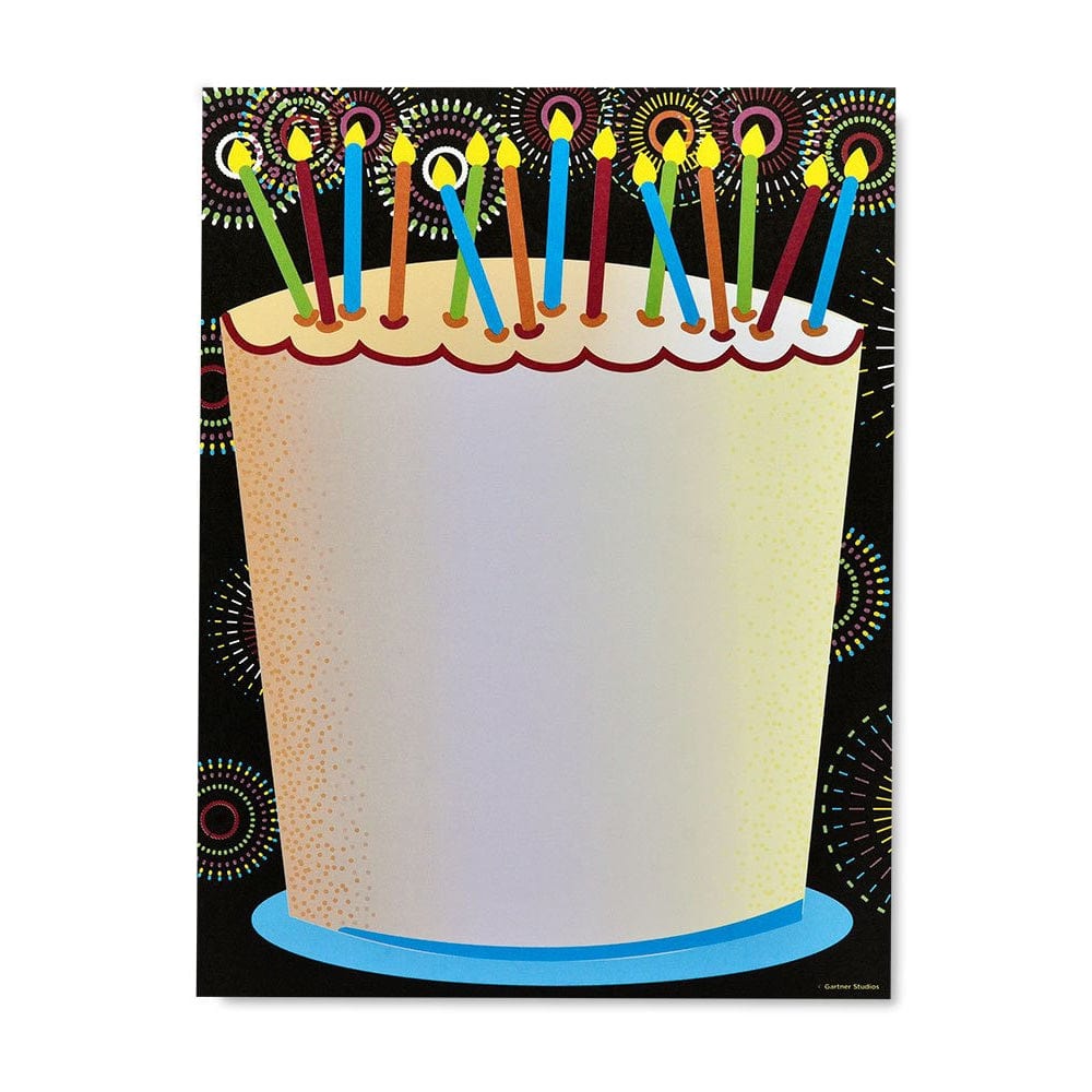 Birthday Cake Stationery Paper - 40 Count Gartner Studios Stationery Paper 61820