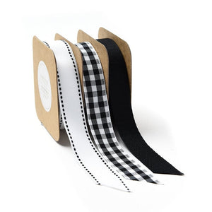 Black And White 3 Pack Ribbon Gartner Studios Ribbon + Twine 45141