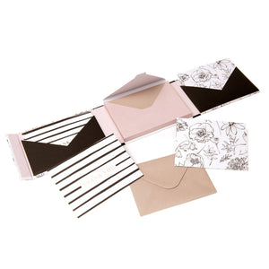 Black And White Floral Note Card Set Gartner Studios Note Cards 51347