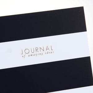 Black and White Stripe Journal Gartner Studios Notebooks 47343