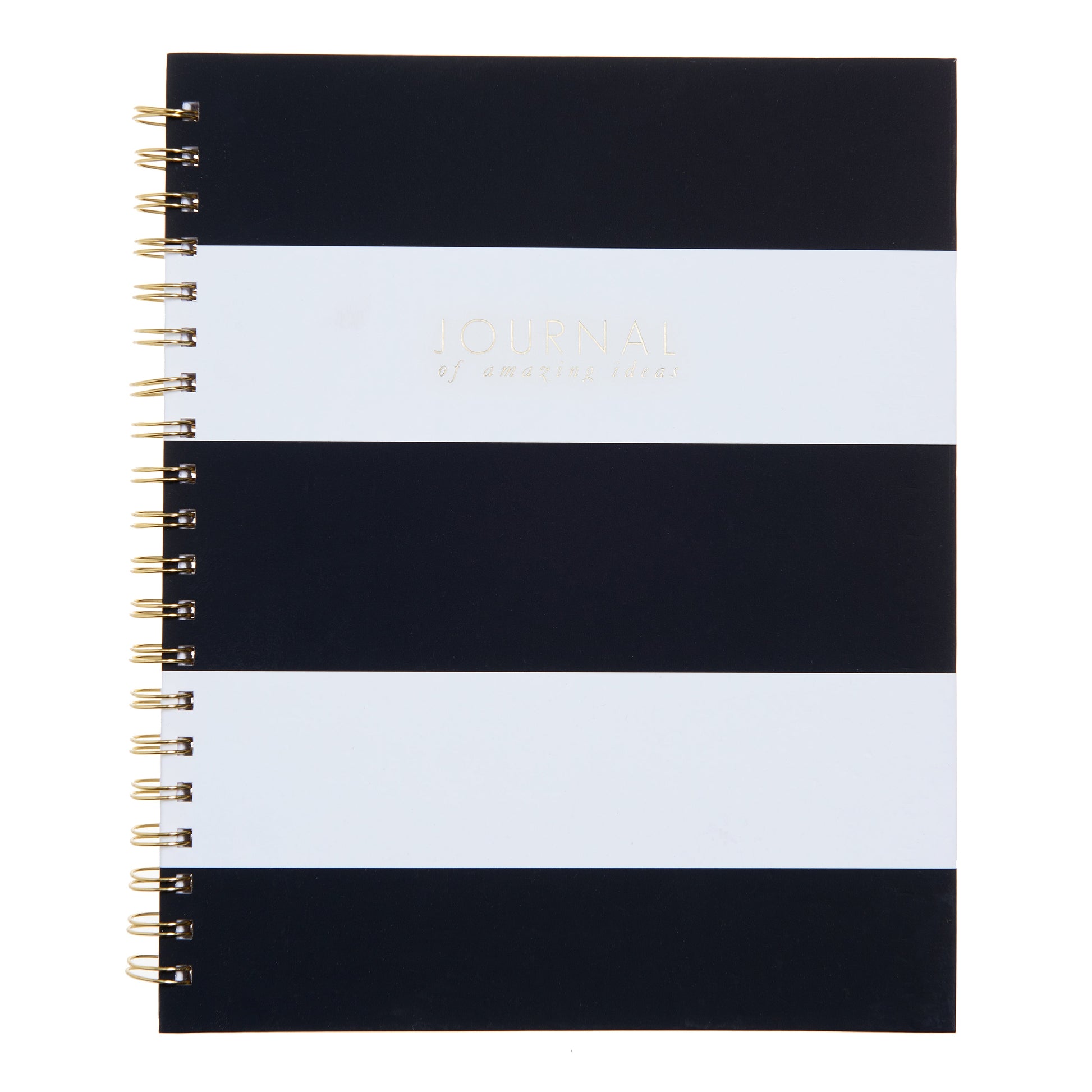 Black and White Stripe Journal Gartner Studios Notebooks 47343