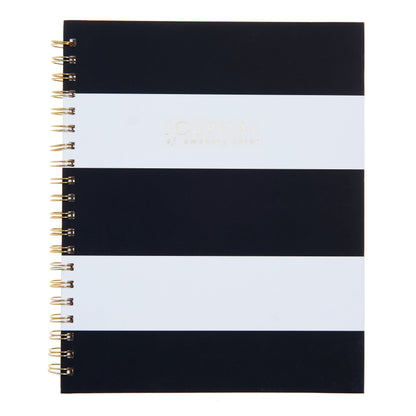 Black and White Stripe Journal Gartner Studios Notebooks 47343
