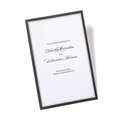 Black Border Bifold Print At Home Wedding Program Gartner Studios Program Paper 76293