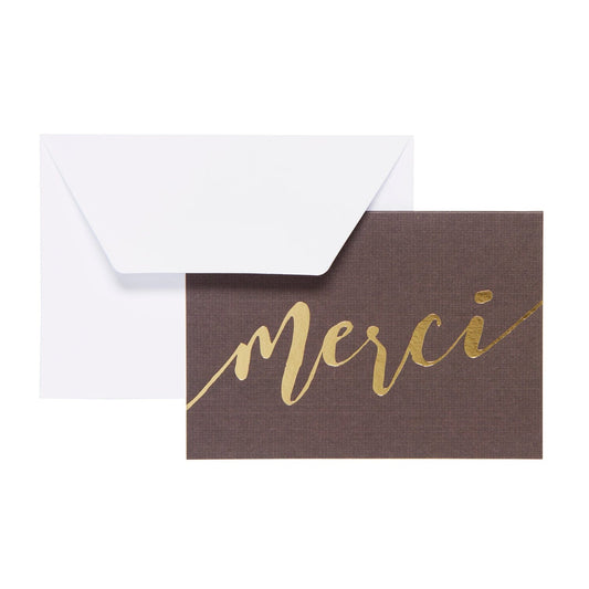 Black Linen Merci Cards - Set of 50 Gartner Studios Cards - Thank You 94933