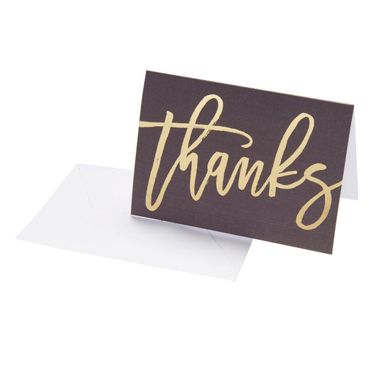Black Linen Thank You Cards - Set of 50 Gartner Studios Cards - Thank You 94143