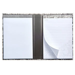 Black + White Floral Padfolio - 2 Notepads Gartner Studios Notebooks 98366