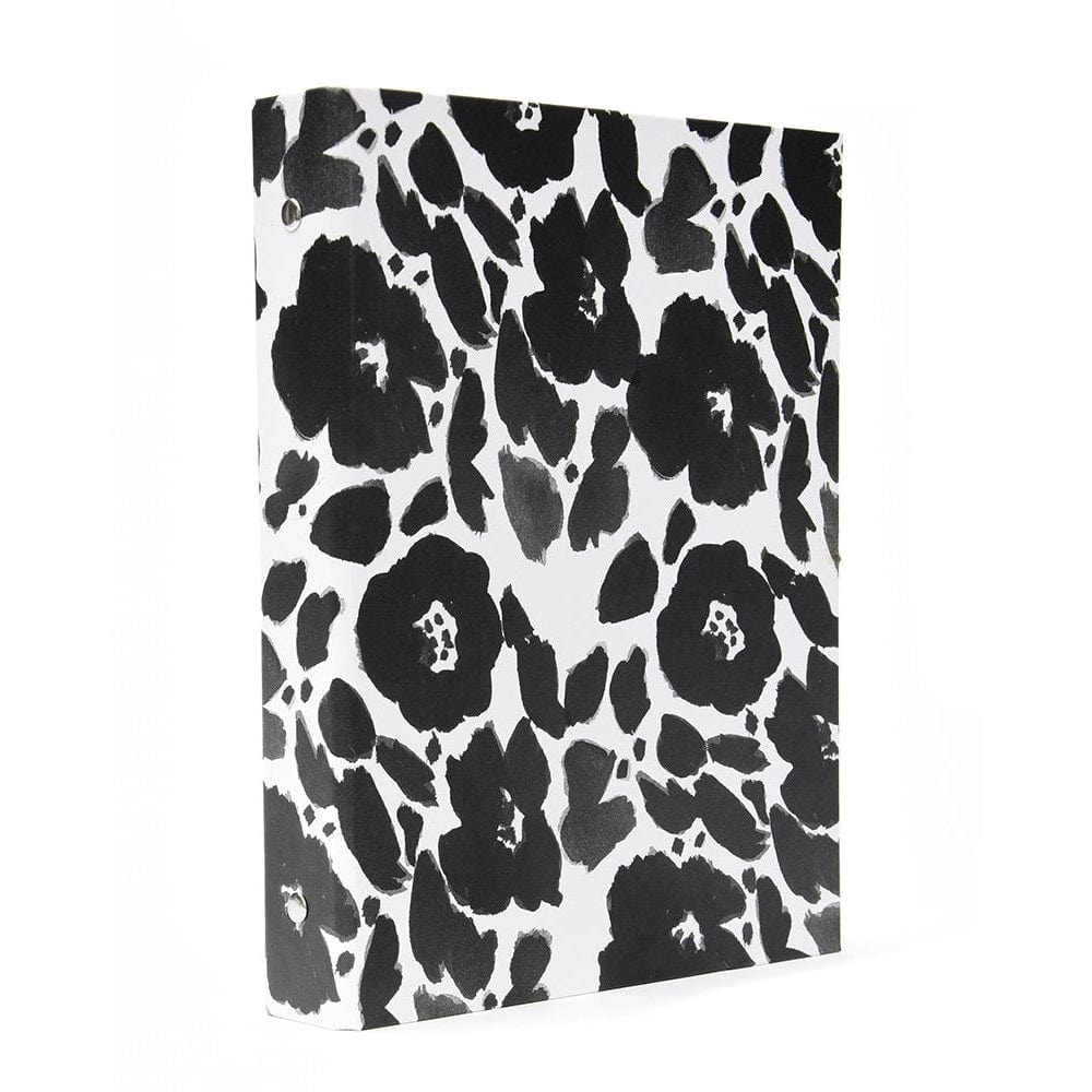 Black & White Flower 3 Ring Binder Gartner Studios 3 Ring Binder 23351