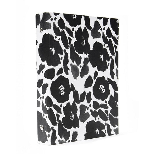 Black & White Flower 3 Ring Binder Gartner Studios 3 Ring Binder 23351