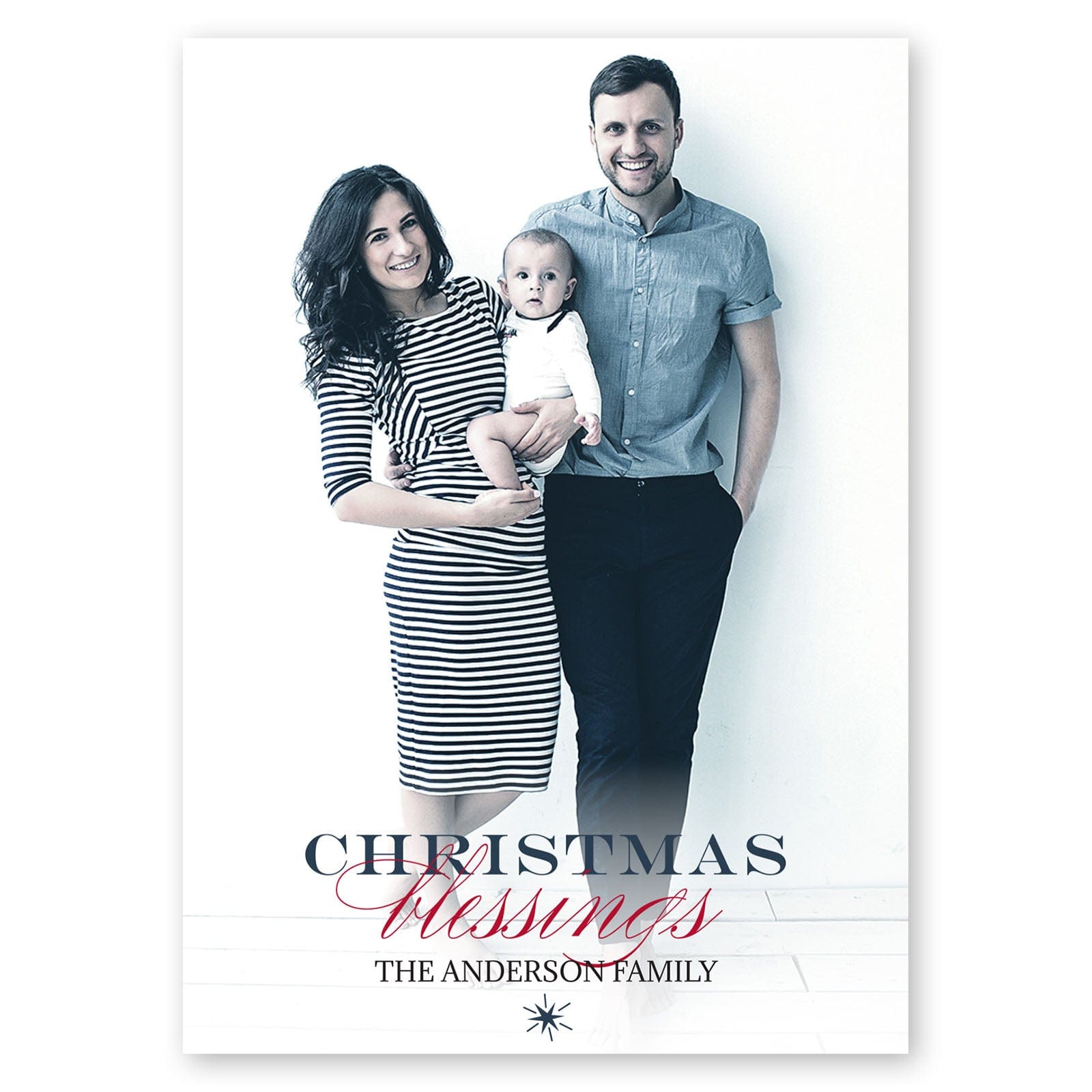 Blessed Season Holiday Card Navy Gartner Studios Christmas Card 95472