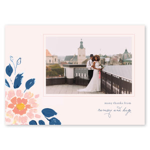 Blooming Aster Wedding Thank You Blush Gartner Studios Cards - Thank You 11201