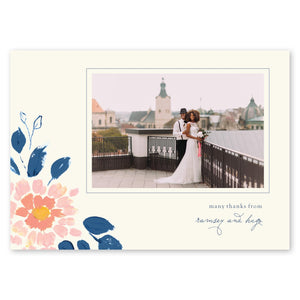 Blooming Aster Wedding Thank You Ivory Gartner Studios Cards - Thank You 11201