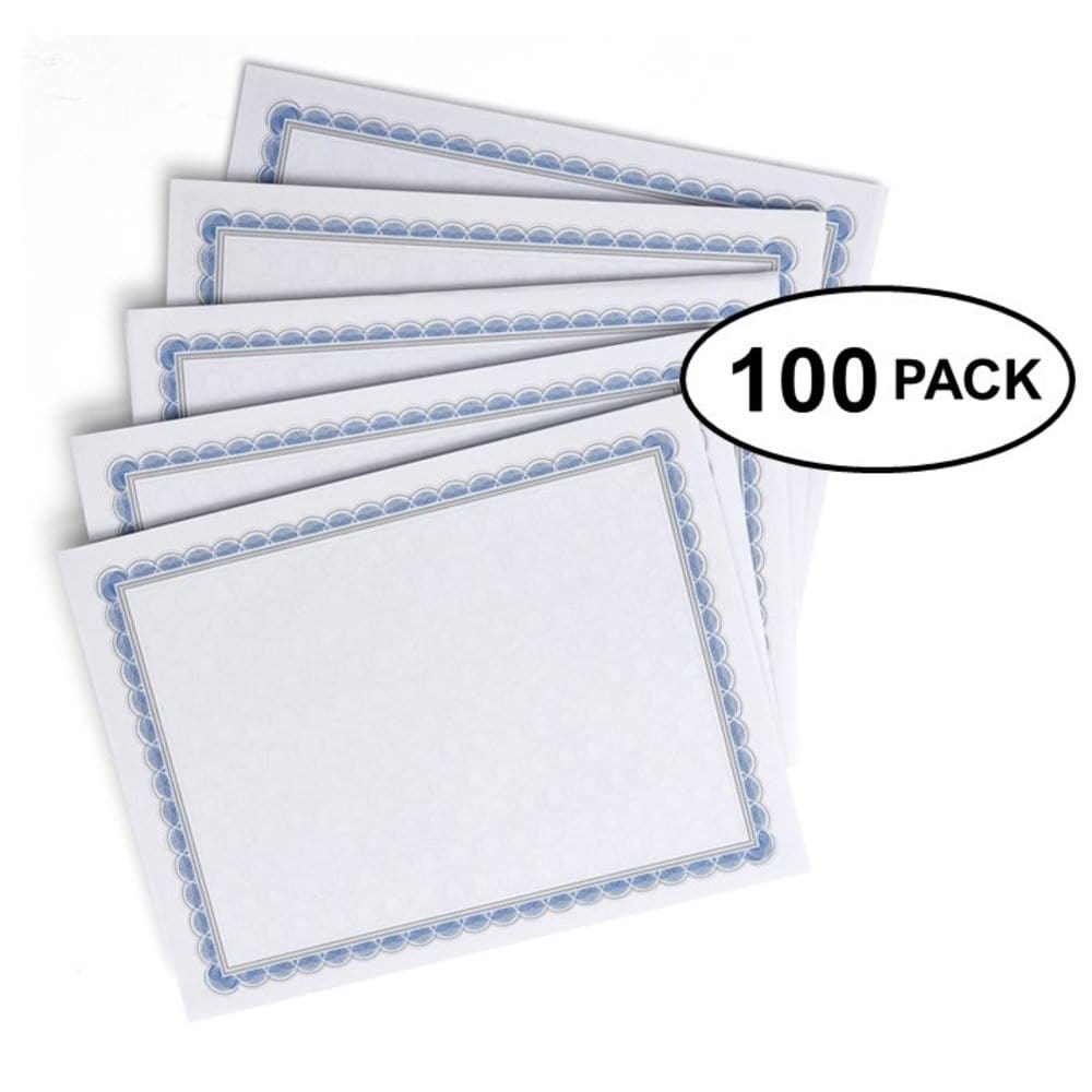 Blue Border Certificate Paper - 100 Count Gartner Studios Certificate Paper 74929