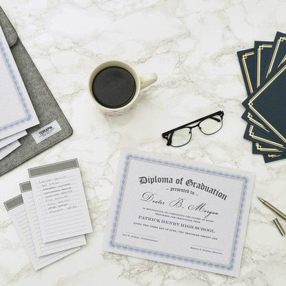 Blue Border Certificate Paper - 100 Count Gartner Studios Certificate Paper 74929