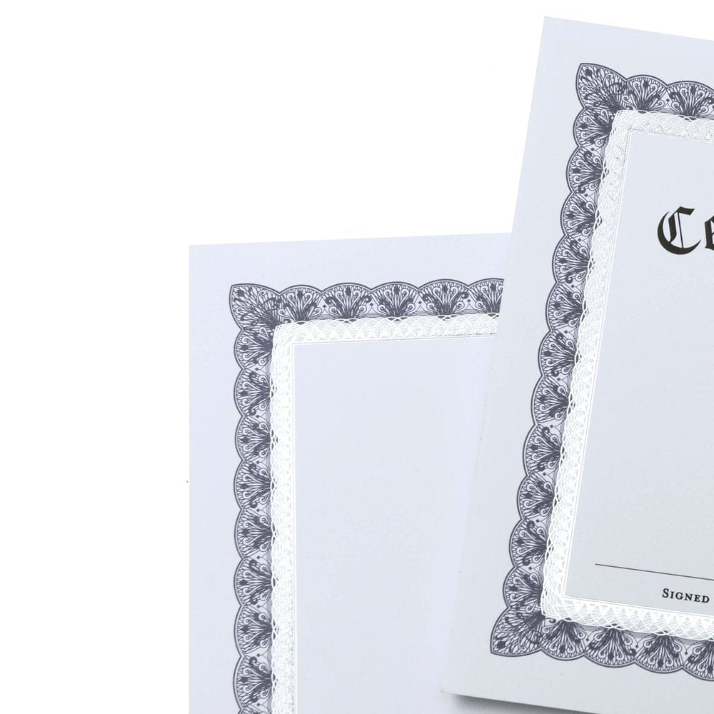 Blue & Silver Foil Certificate Paper - 15 Count Gartner Studios Certificate Paper 36005-S