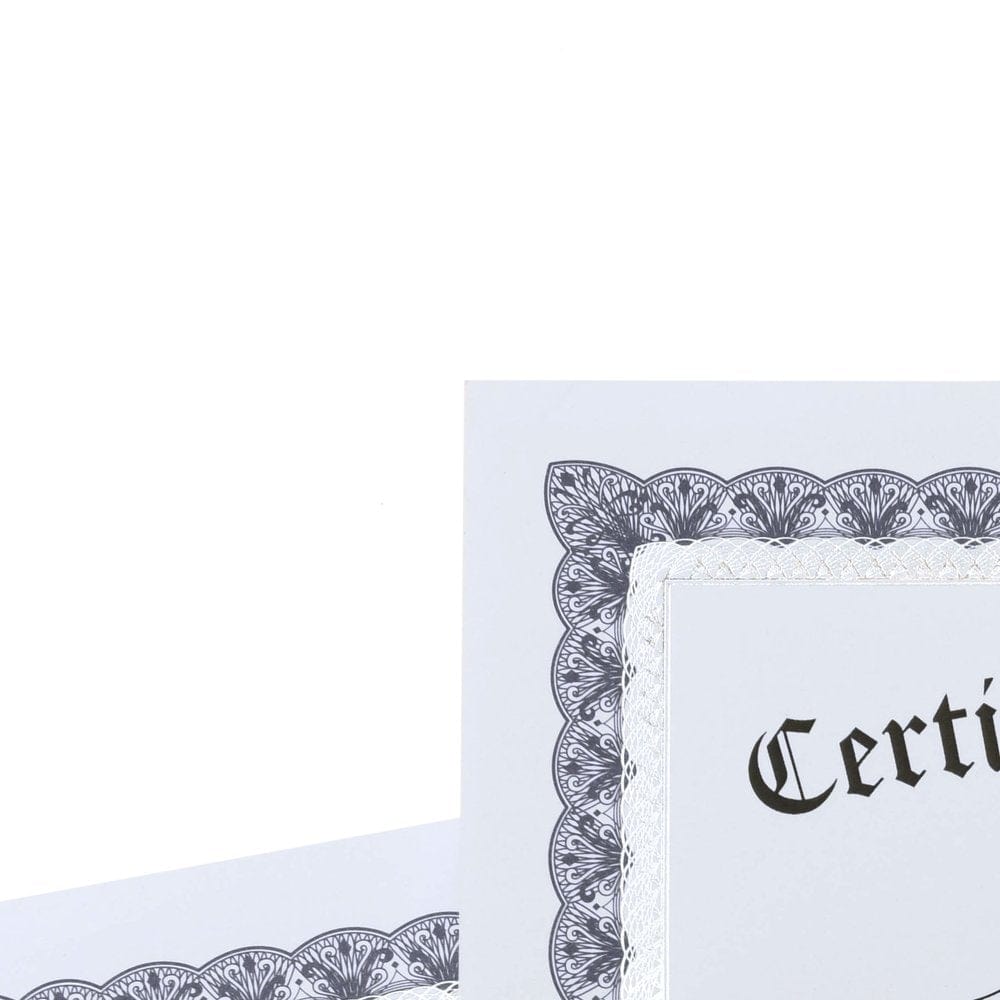 Blue & Silver Foil Certificate Paper - 15 Count Gartner Studios Certificate Paper 36005-S