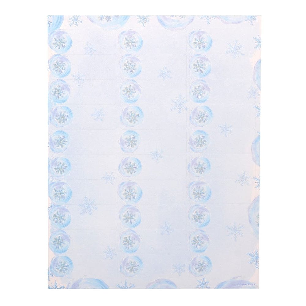 Blue Snowflake Printable Address Labels- 150 Count Gartner Studios Labels 22668