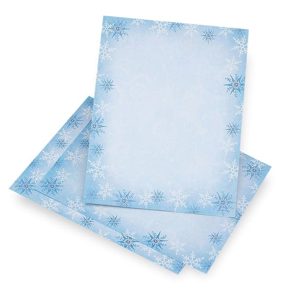 Blue Watercolor Snowflake Stationery- 100 Count Gartner Studios Stationery Paper 74318