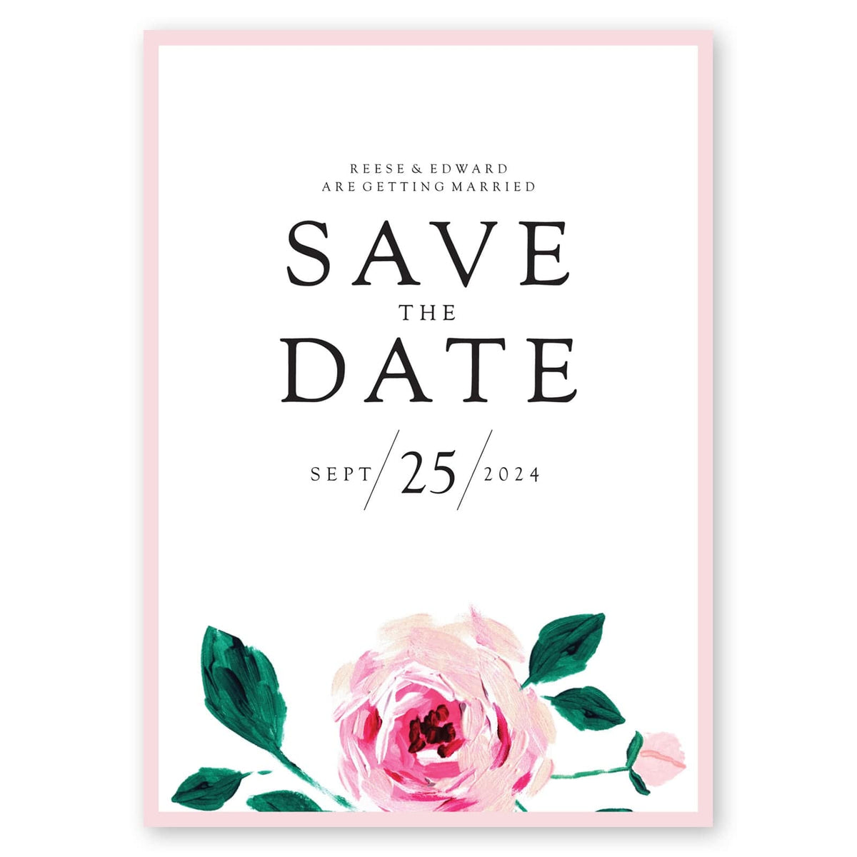 Blushing Rose Save The Date Pale Pink Gartner Studios Save The Dates 96014