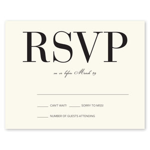 Bold Ampersand Wedding Response Card Black Gartner Studios Response Cards 97205