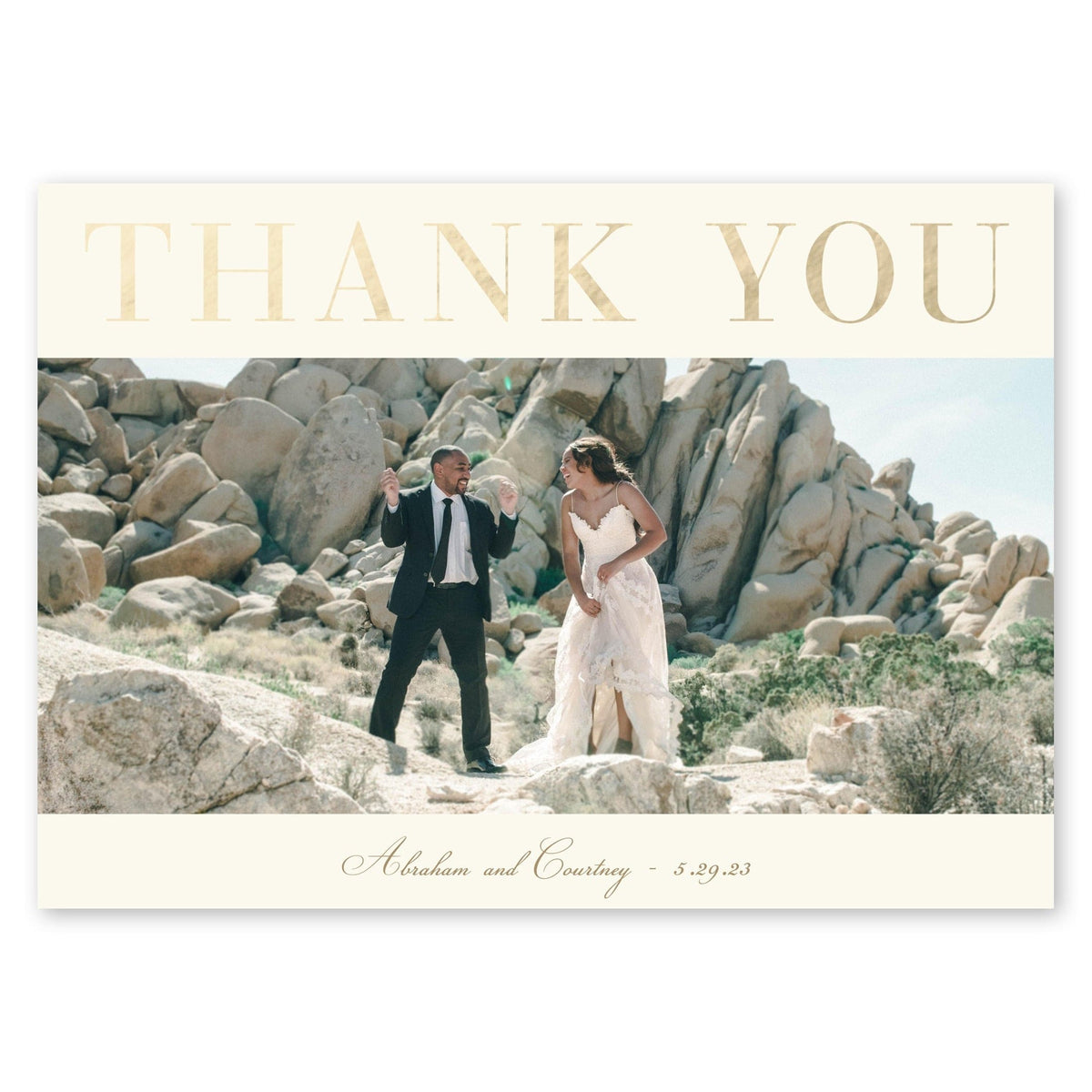 Bold Ampersand Wedding Thank You Gold Gartner Studios Cards - Thank You