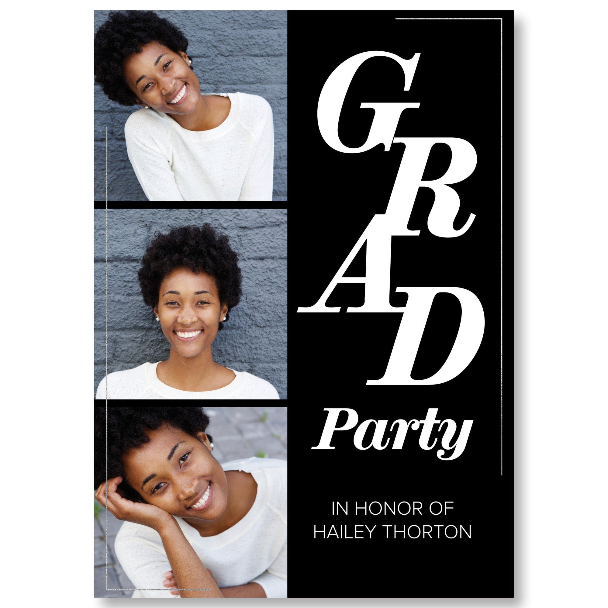 Bold Grad Foil Graduation Announcement Black Gartner Studios Graduation Announcement 97662