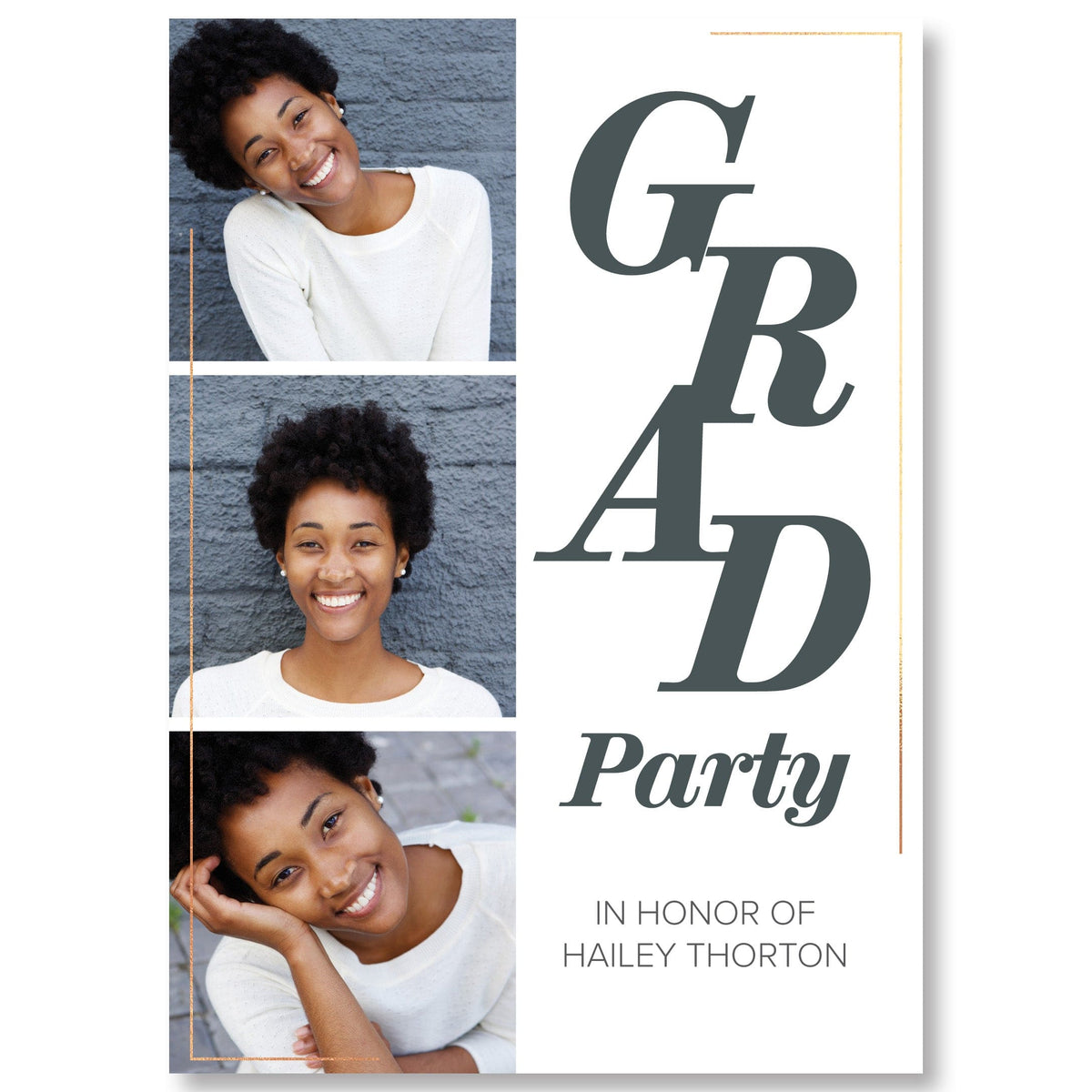 Bold Grad Foil Graduation Announcement Light Gray Gartner Studios Graduation Announcement 97662