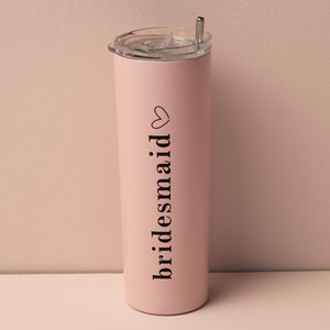 Bridesmaid Tumbler with Straw Style Me Pretty Drinking Glass 55948