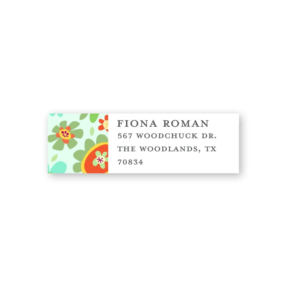 Bright Floral Custom Address Labels Mint Gartner Studios Address Labels 97470
