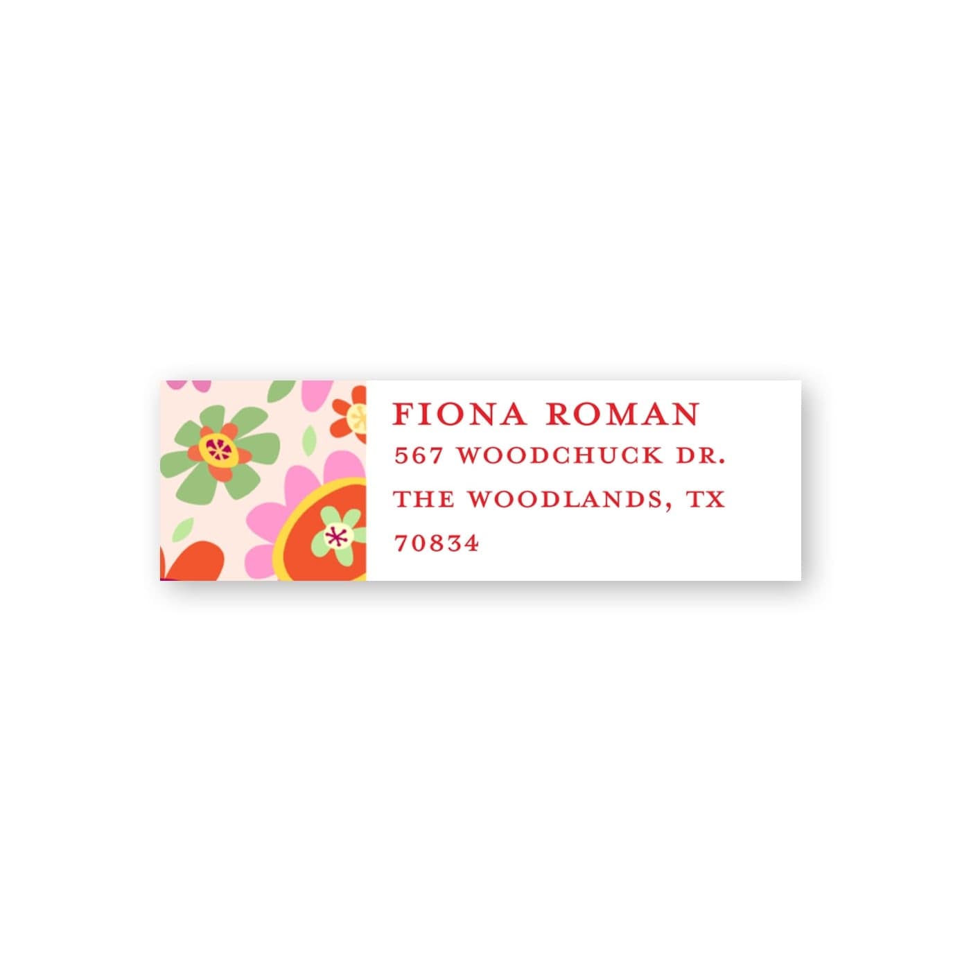 Bright Floral Custom Address Labels Pink Gartner Studios Address Labels 97470