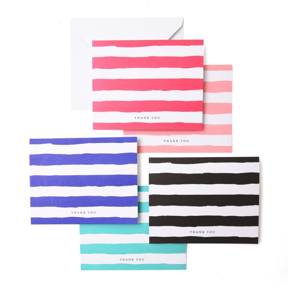 Bright Painterly Stripes Thank You Card Set Gartner Studios Cards - Thank You 33321