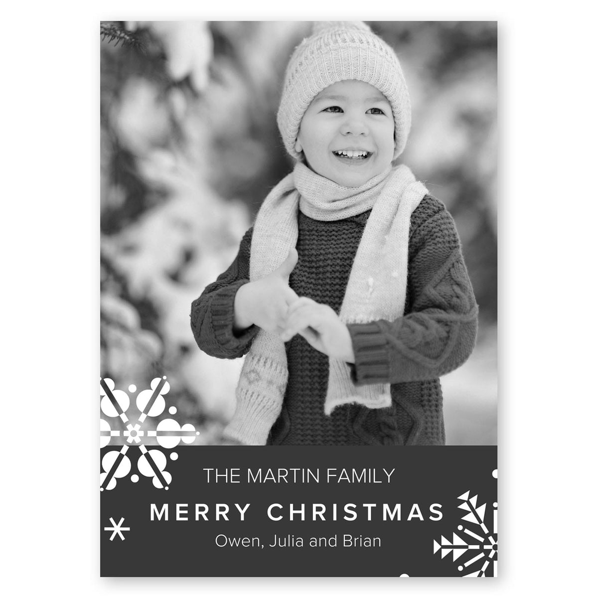 Brilliant Flurries Holiday Card Charcoal Gartner Studios Christmas Card 95465