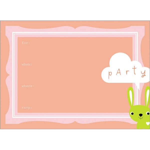 Bunny Big Kid Invite 10Ct Gartner Studios Invitations 44240