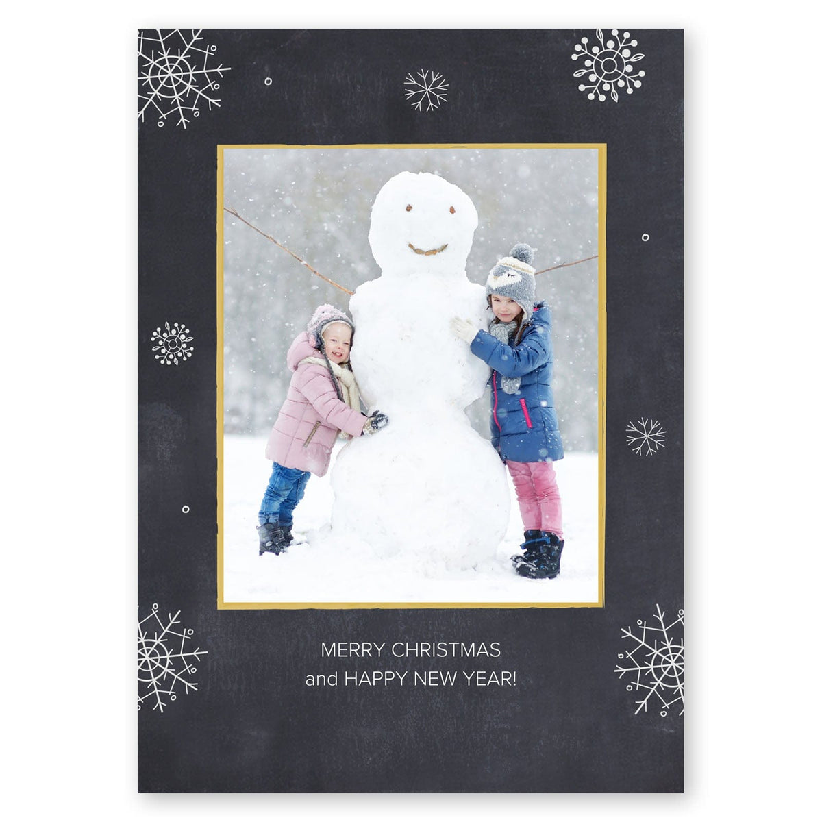 Chalkboard Snow Holiday Card Gartner Studios Christmas Card