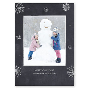 Chalkboard Snow Holiday Card Gartner Studios Christmas Card