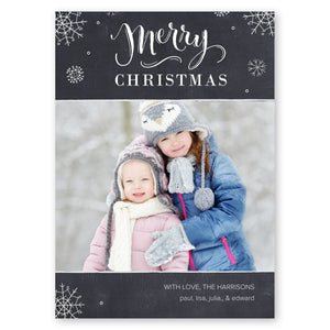 Chalkboard Snow Holiday Card White Gartner Studios Christmas Card 95470